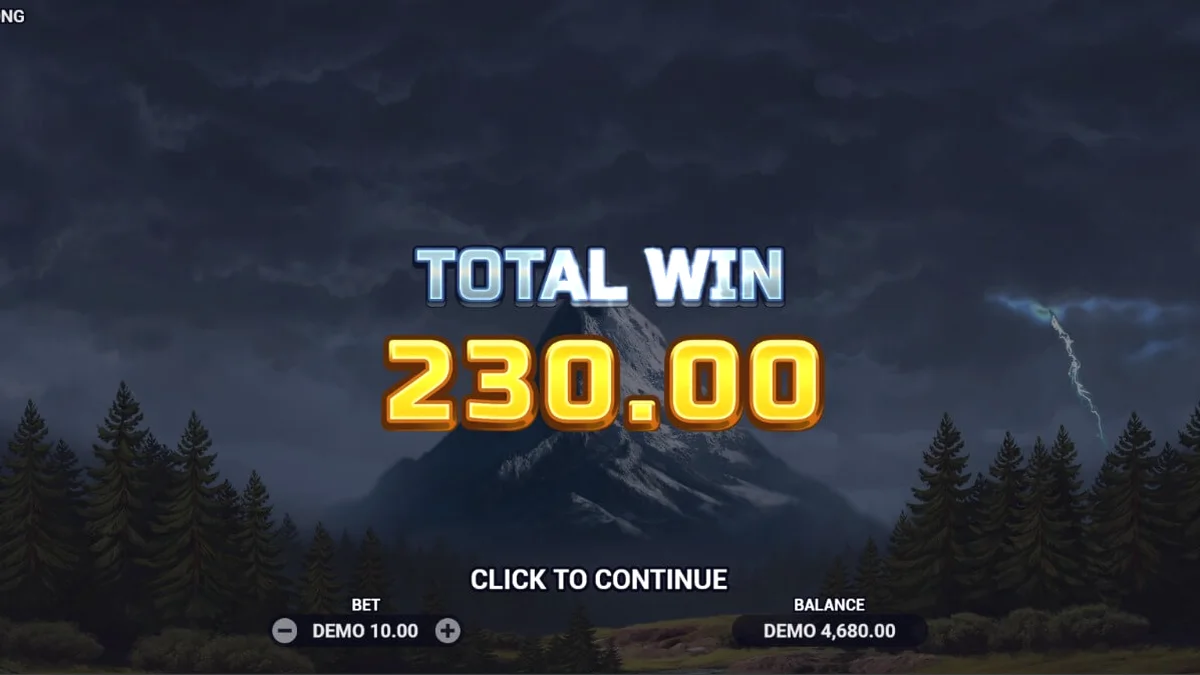 Tampilan antarmuka mobile slot Young Eagle Song dengan latar belakang hutan dan elang